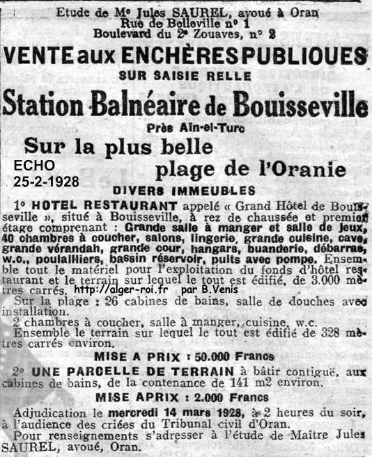 BOUISSEVILLE , vente aux enchères 