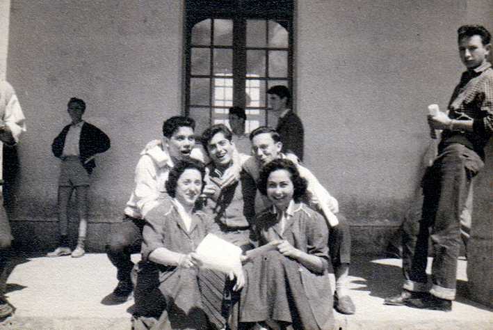 Classe de 1e / 1955.56 = Italien (Pr.Mlle Despois) .